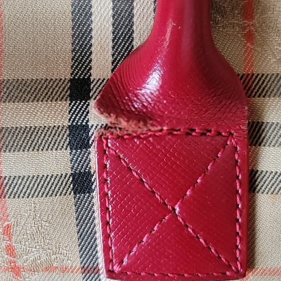 Burberry Red Nova Check 2 way bag - Picture 10 of 14